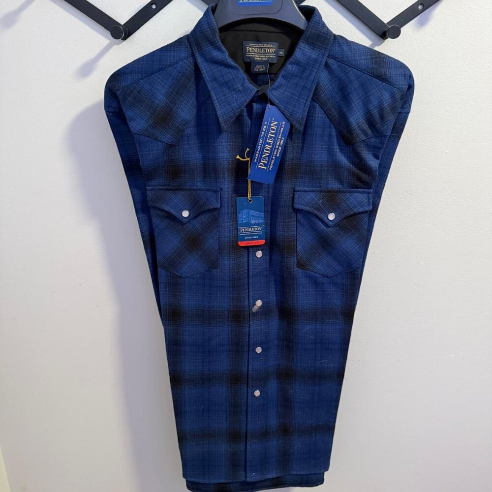 Pendleton MEN'S PLAID SNAP-FRONT WESTERN CANYON SHIRT